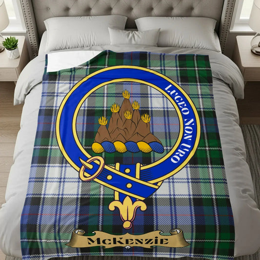 Tartan Blanket With Clan Crest McKenzie Bedding Product