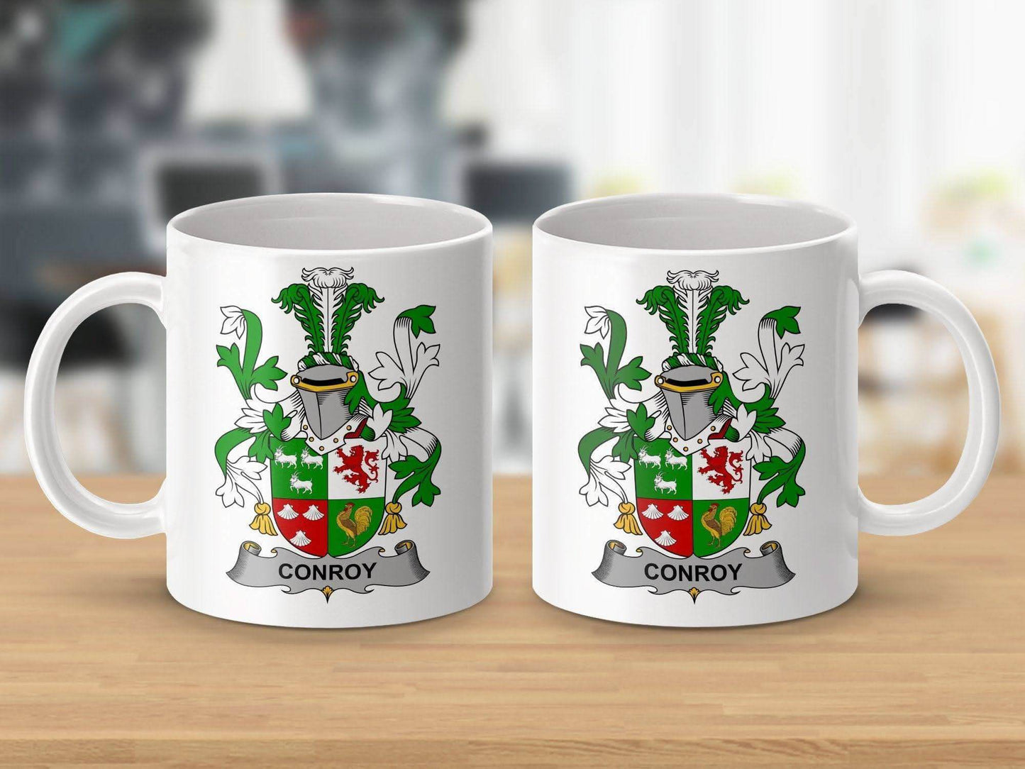 Conroy Surname Irish Family Crest Mug - Celtic Ancestry Gifts
