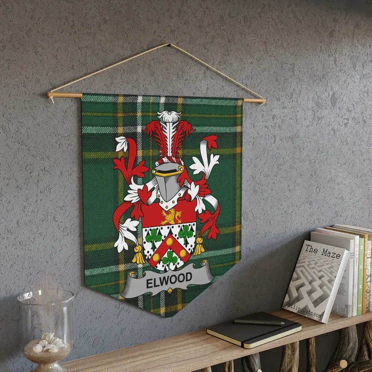 Elwood Family Crest Plaid Wall Hanging product type