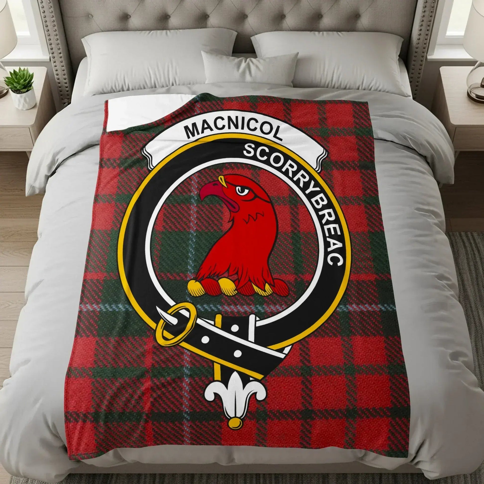 Red Scottish Tartan Bedspread Macnicol Scorrybreac product