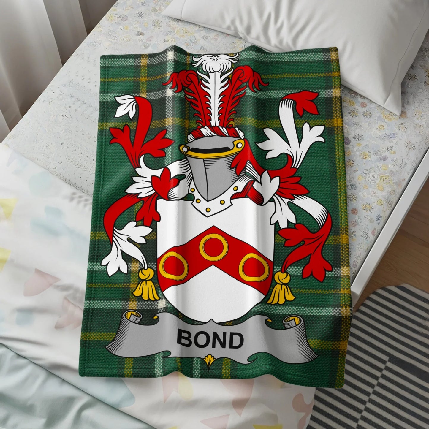 Family Bond Crest Design Throw Blanket product