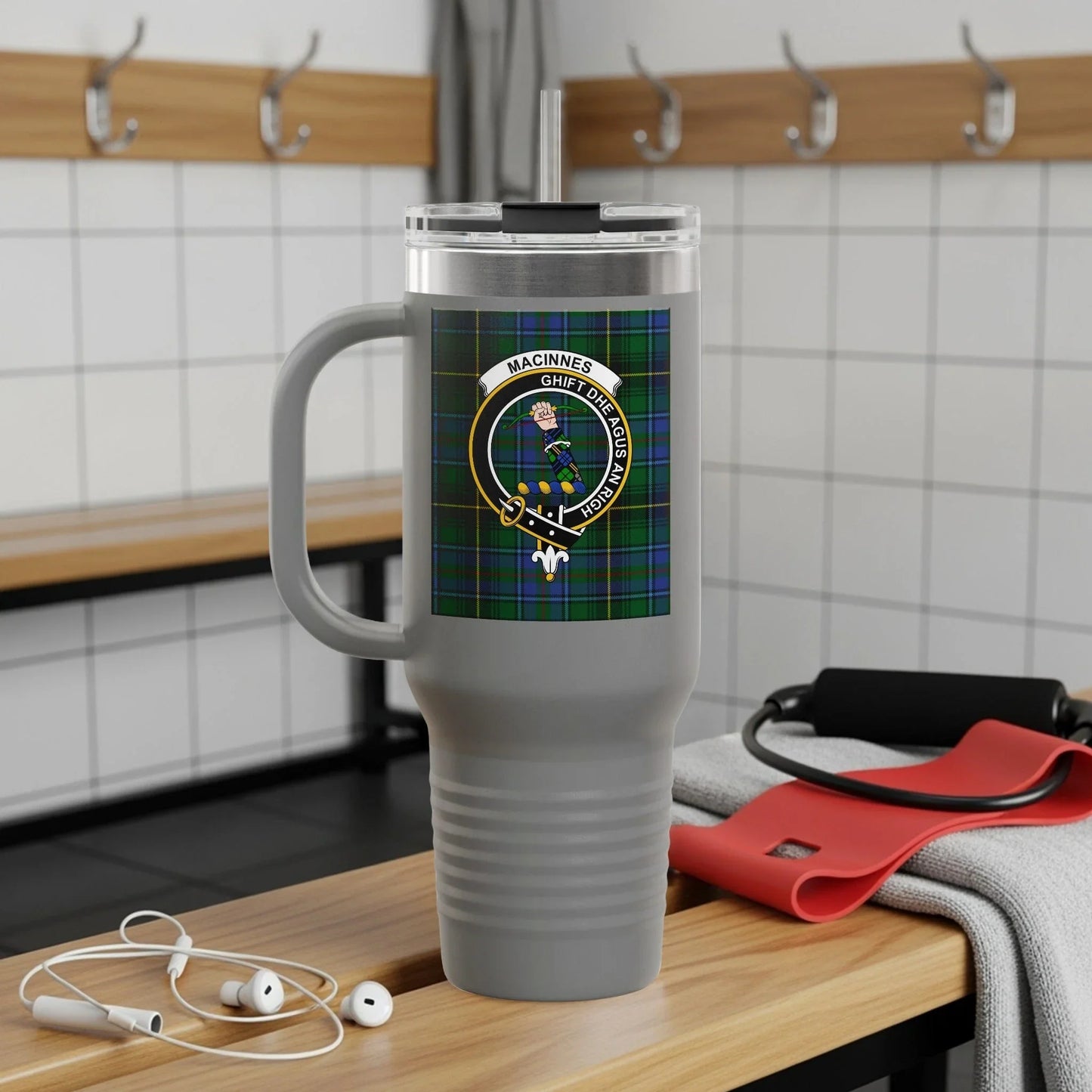 MacInnes Clan Crest Plaid Insulated Tumbler product