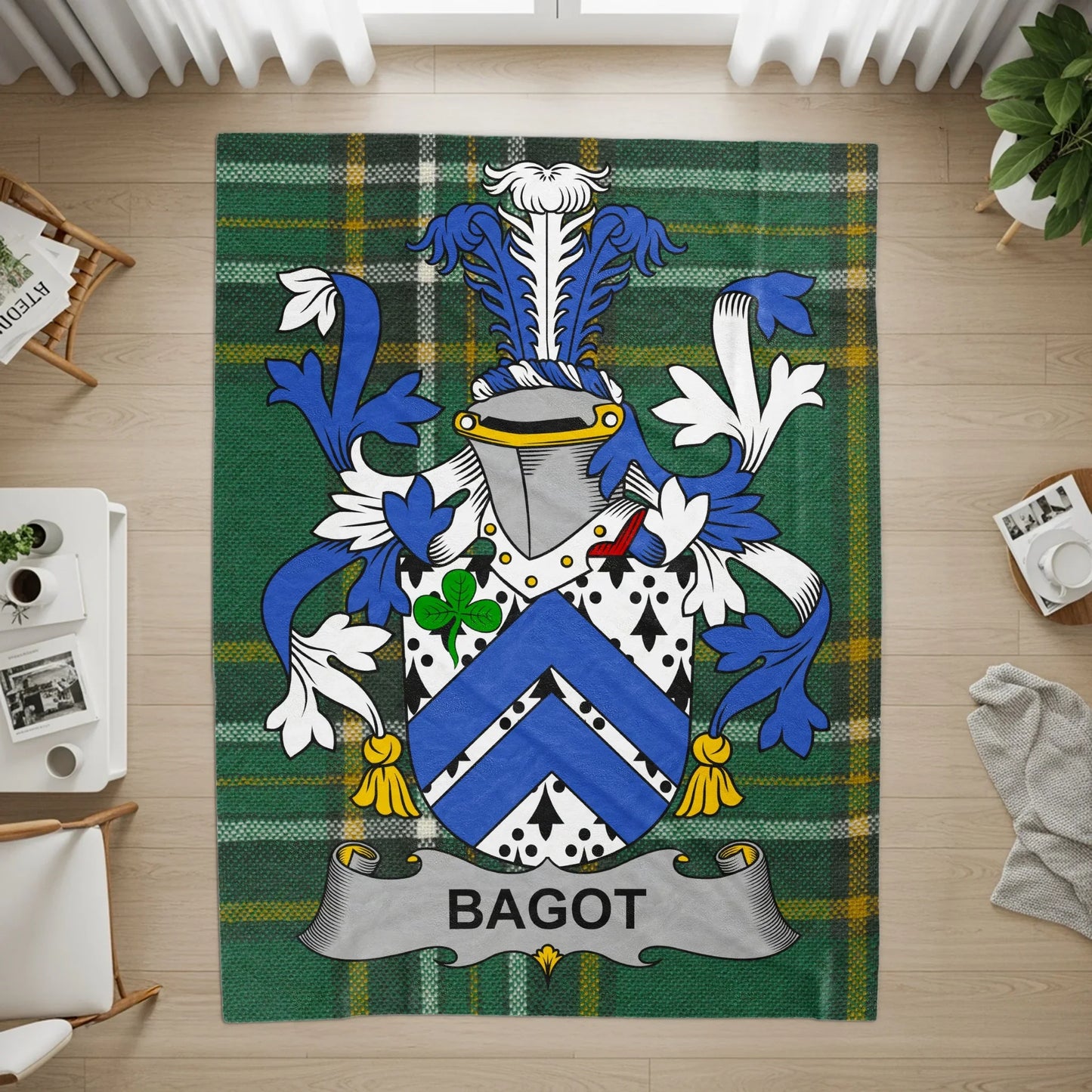 Custom Bagot Family Crest Area Rug product