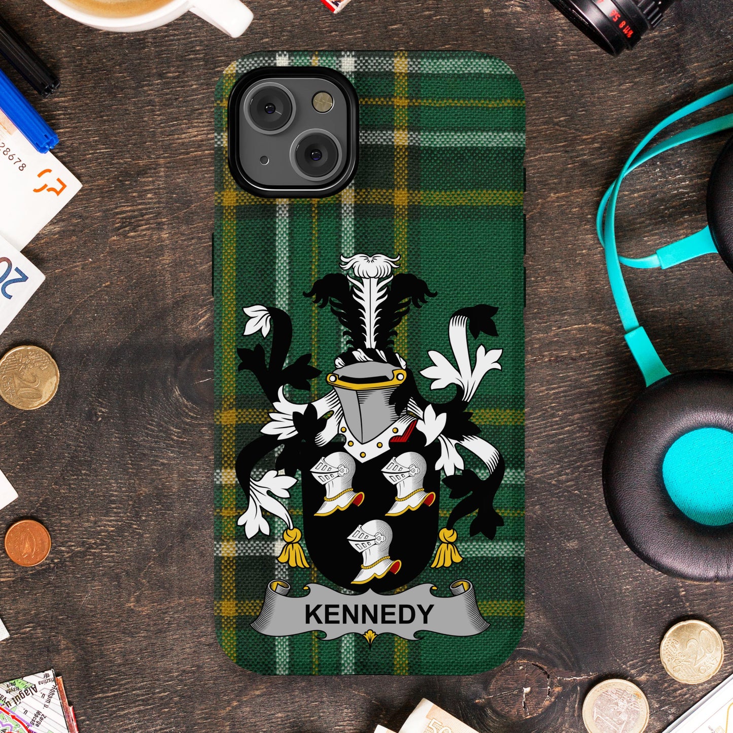 Kennedy surname Irish Family Crest Cell Phone Cover - Celtic Ancestry Gifts