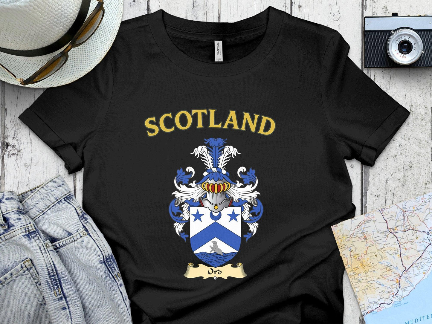 Scotland Crest Graphic Black T-shirt product type