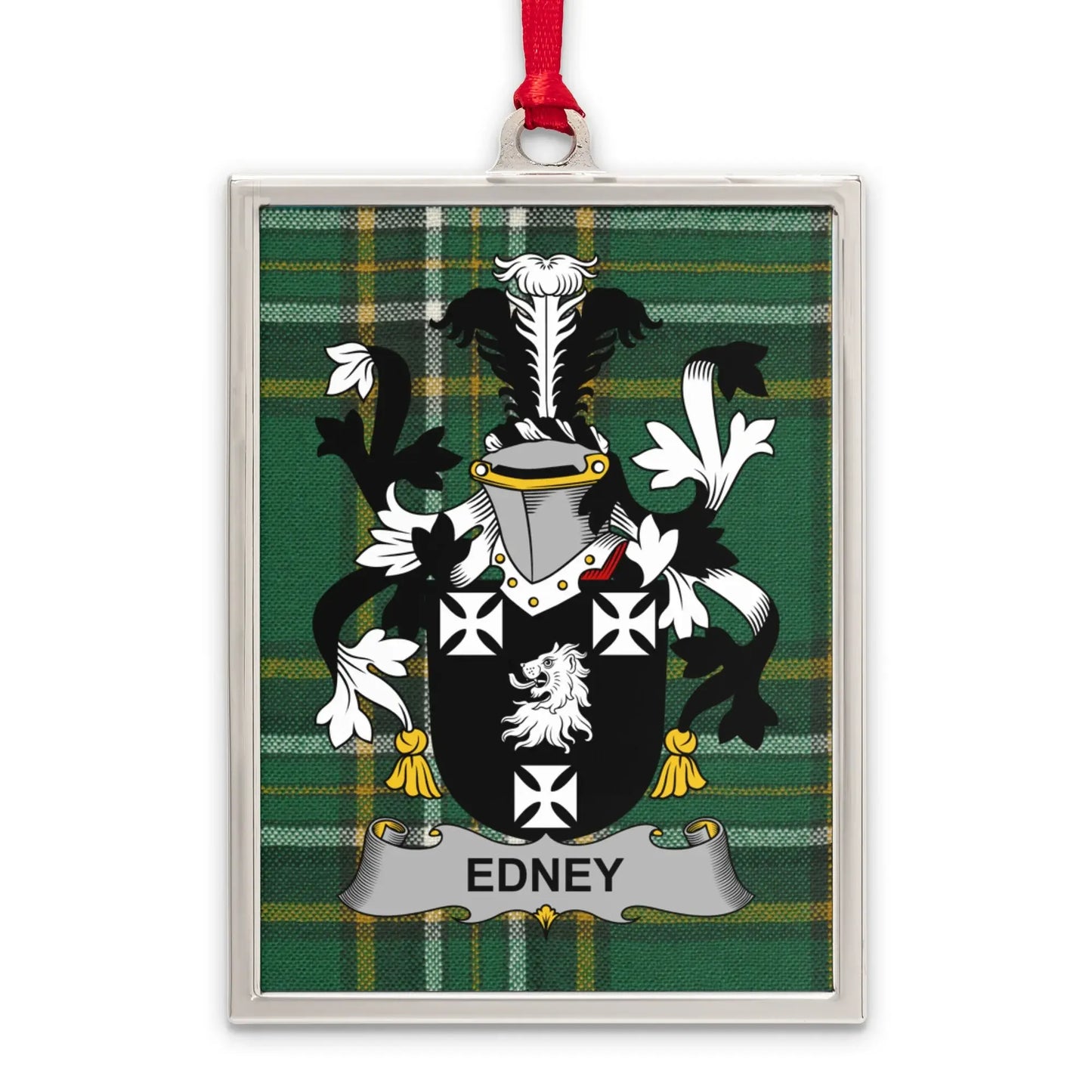 Edney Family Crest Plaid Design Ornament product