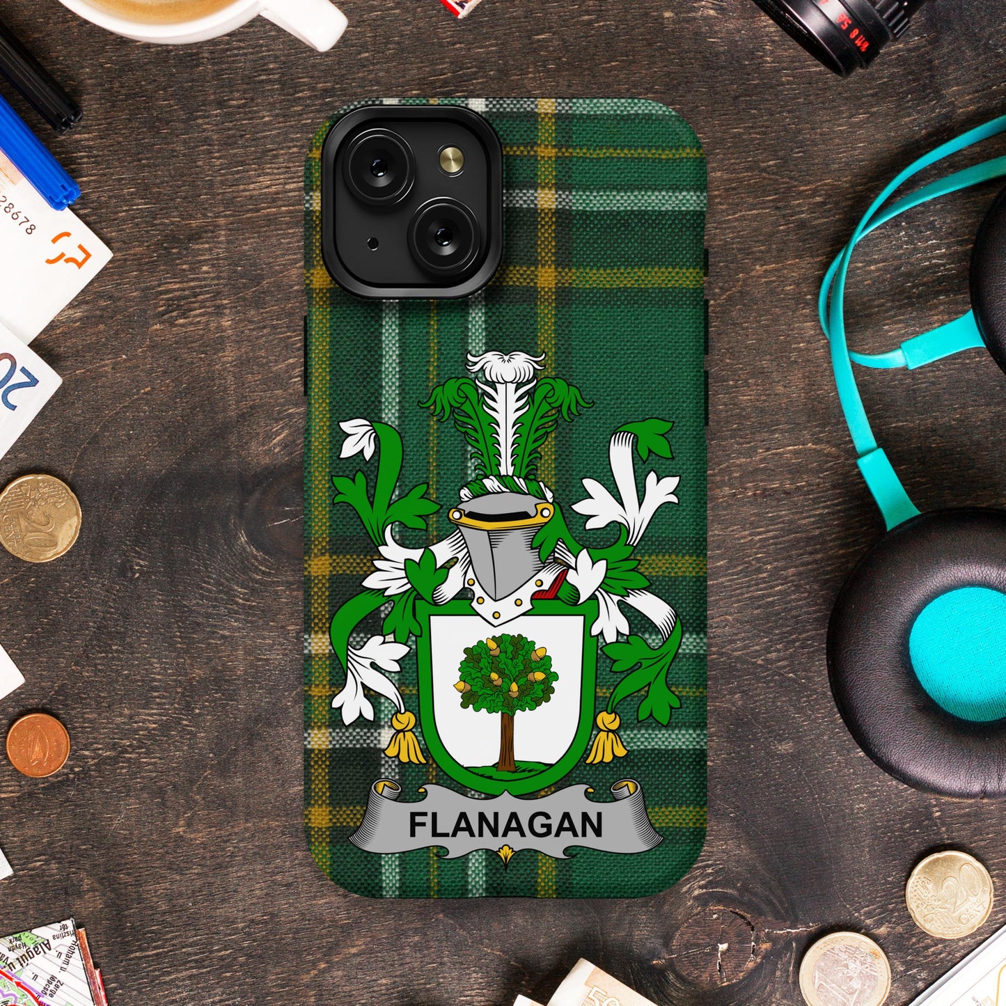 Flanagan Plaid Crest Design Durable Phone Case product type