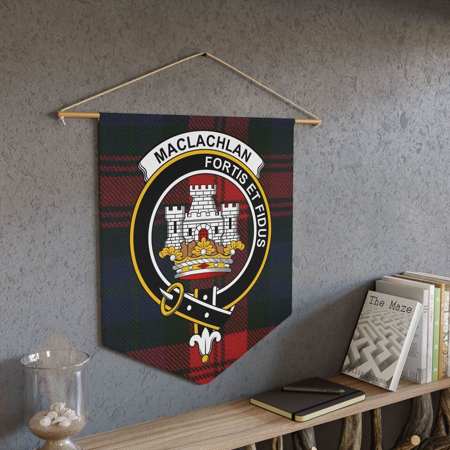 MacLachlan Clan Scottish Tartan Wall Pennant - Celtic Ancestry Gifts