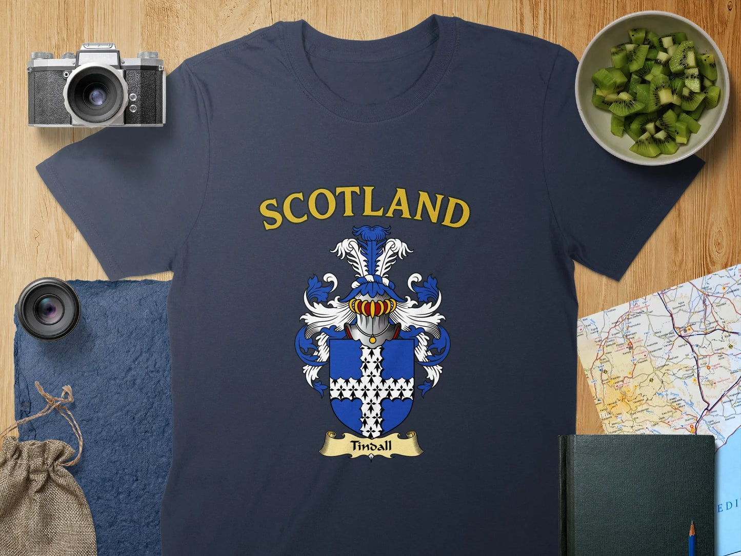 Scotland Family Crest Design on Navy T-Shirt product