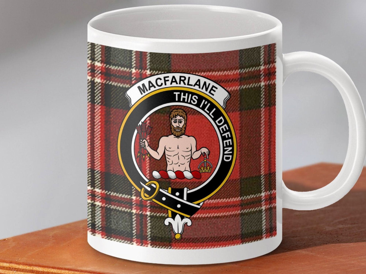 Clan MacFarlane Crest Tartan Mug Coffee Tea product type