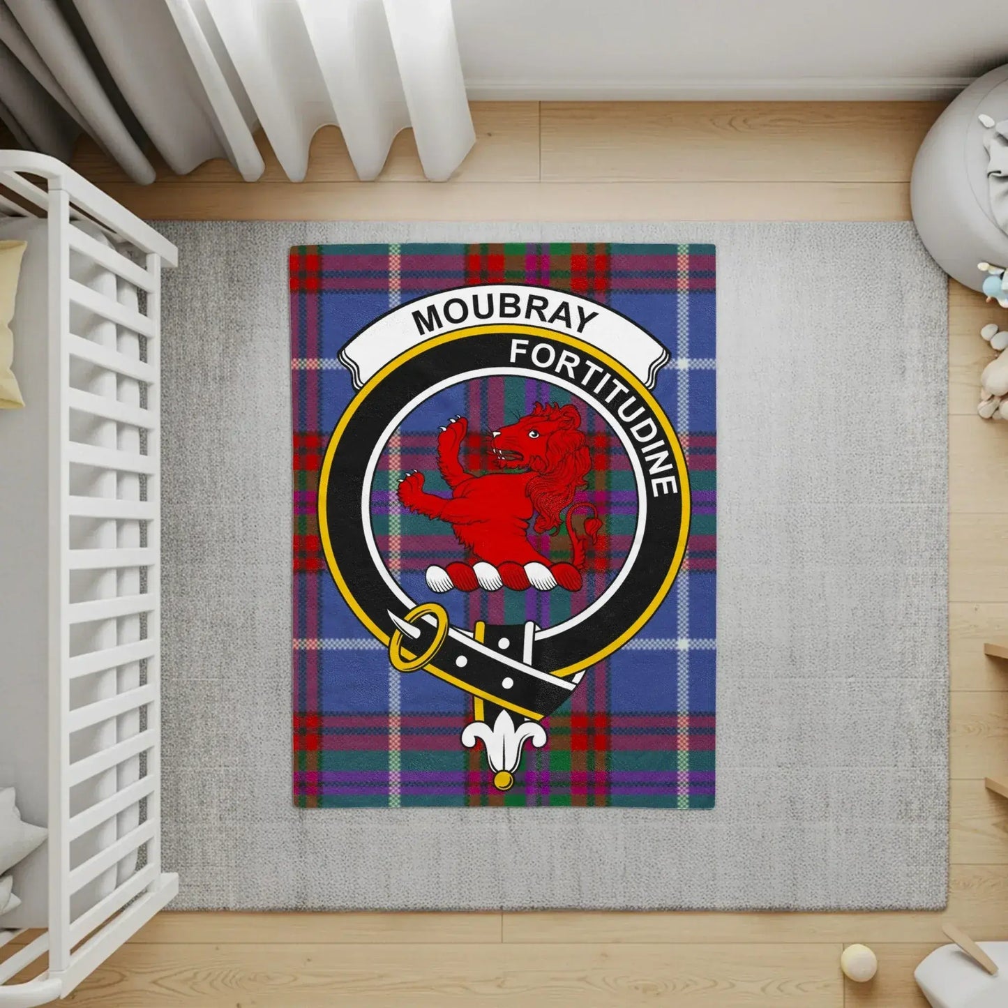 Moubray Fortitudine Family Crest Plaid Decorative product