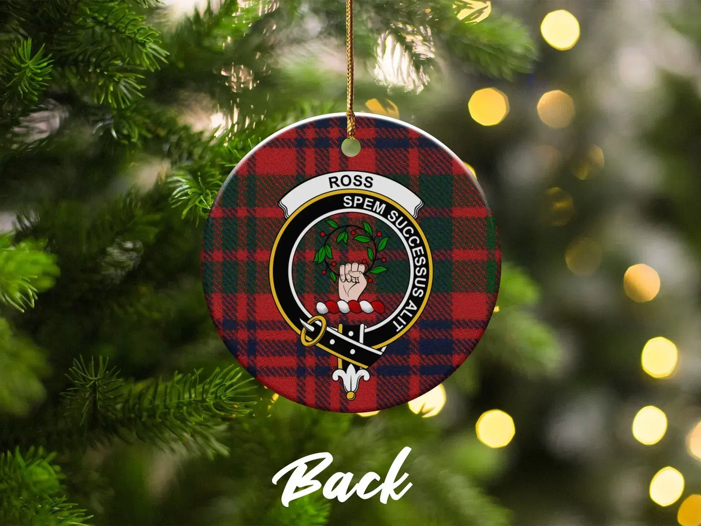 Personalized Tartan Clan Crest Ornament product
