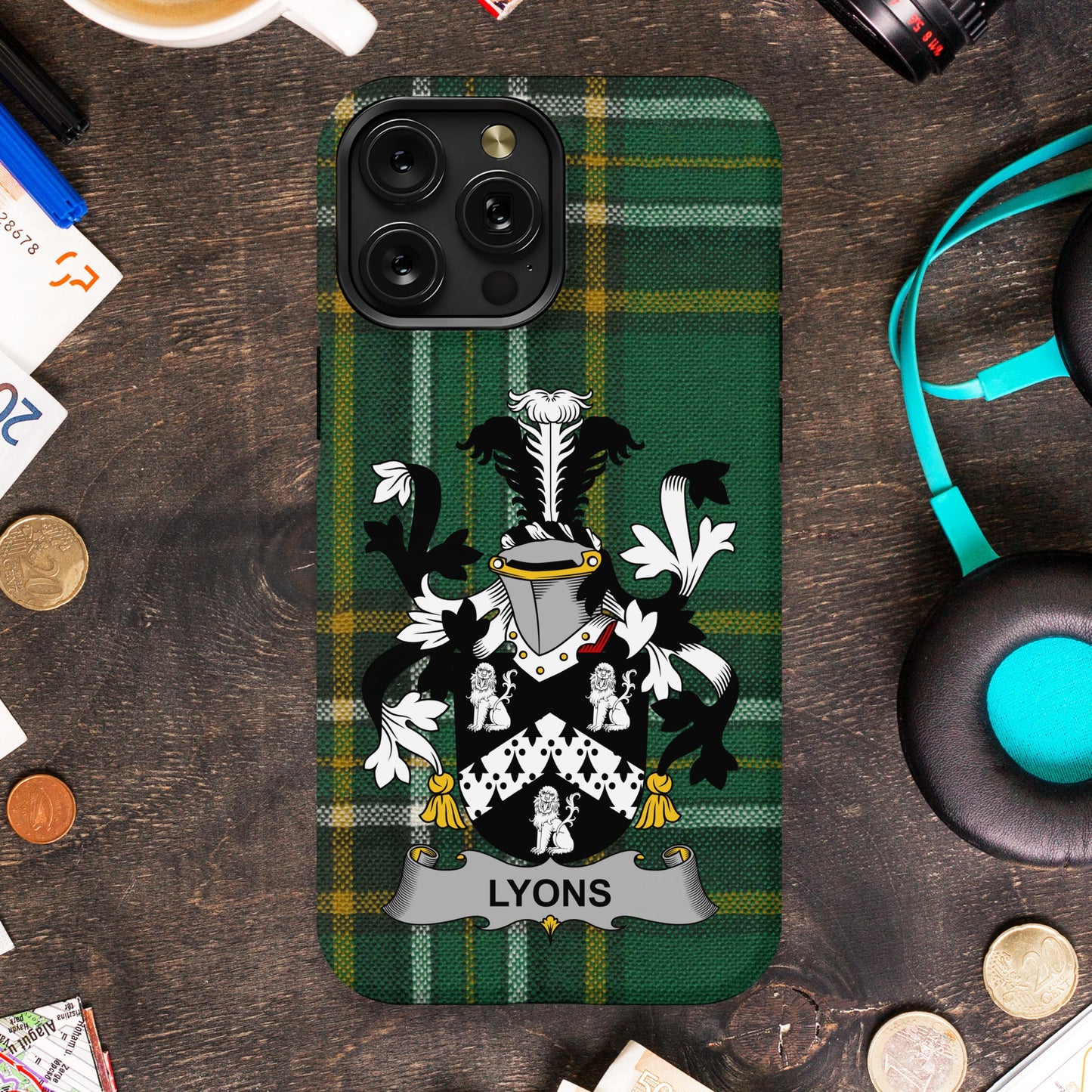 Personalised Lyons Coat of Arms Phone Case product