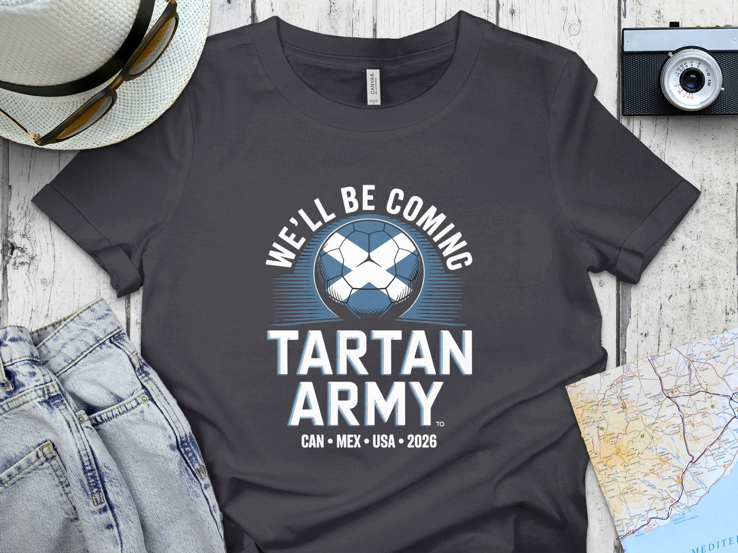 We'll Be Coming Tartan Army 2026 T-Shirt