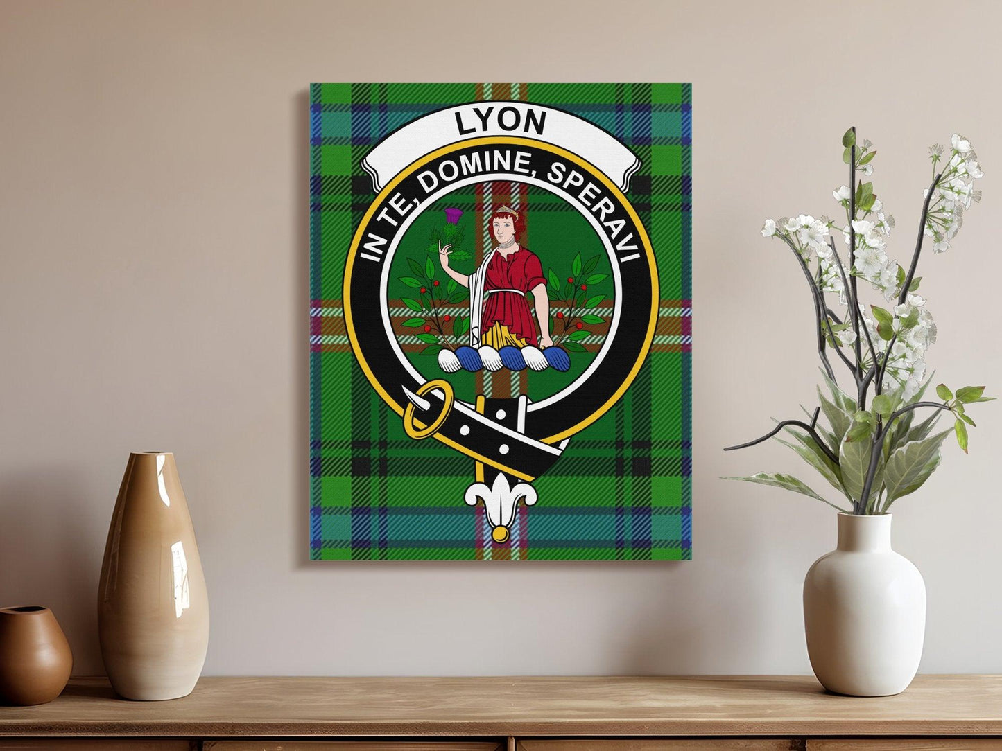 LYON IN TE. DOMINE. SPERAVI Clan Tartan Wall Art product