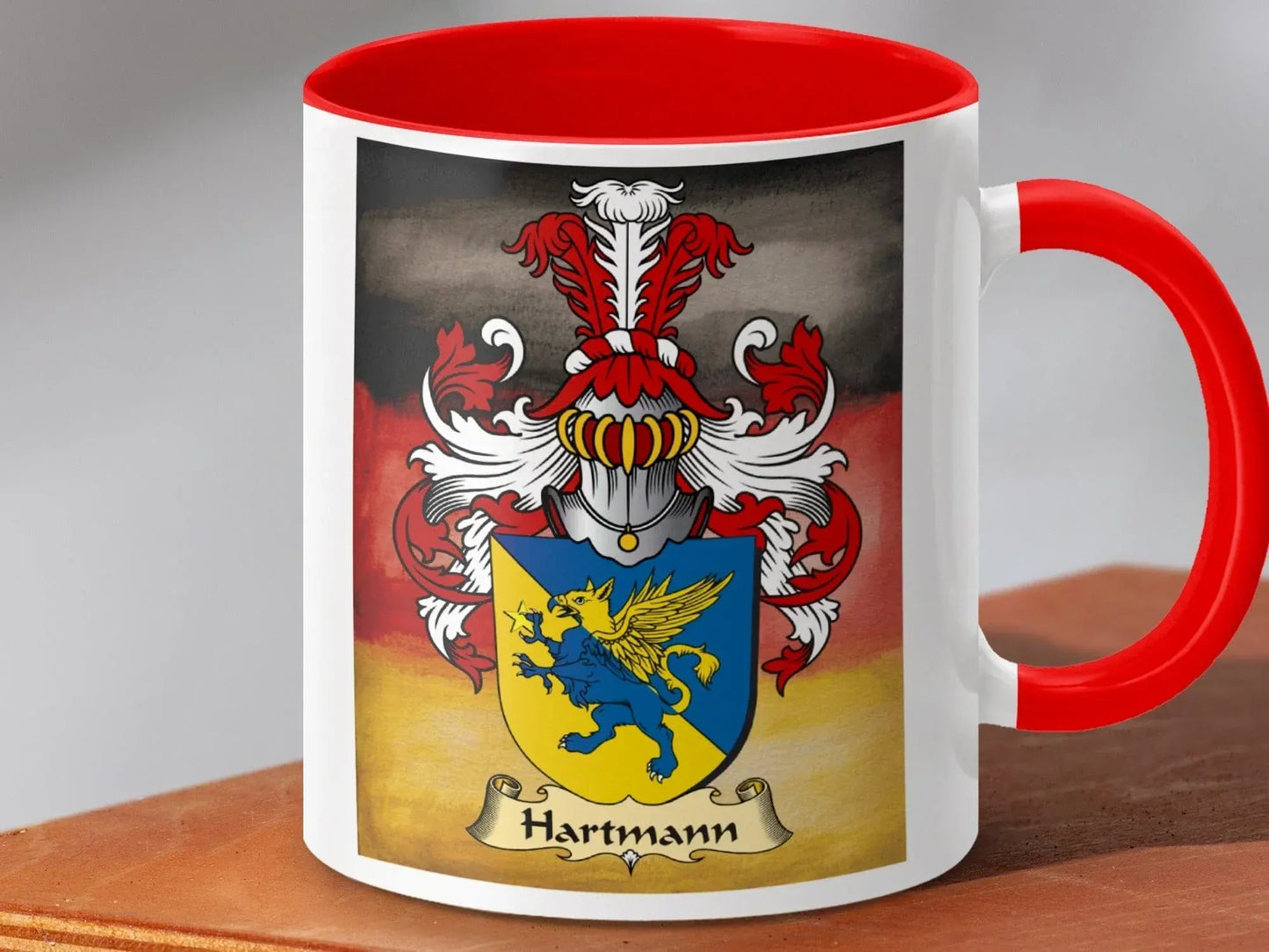 Hartmann Family Crest Coat of Arms Coffee Mug product