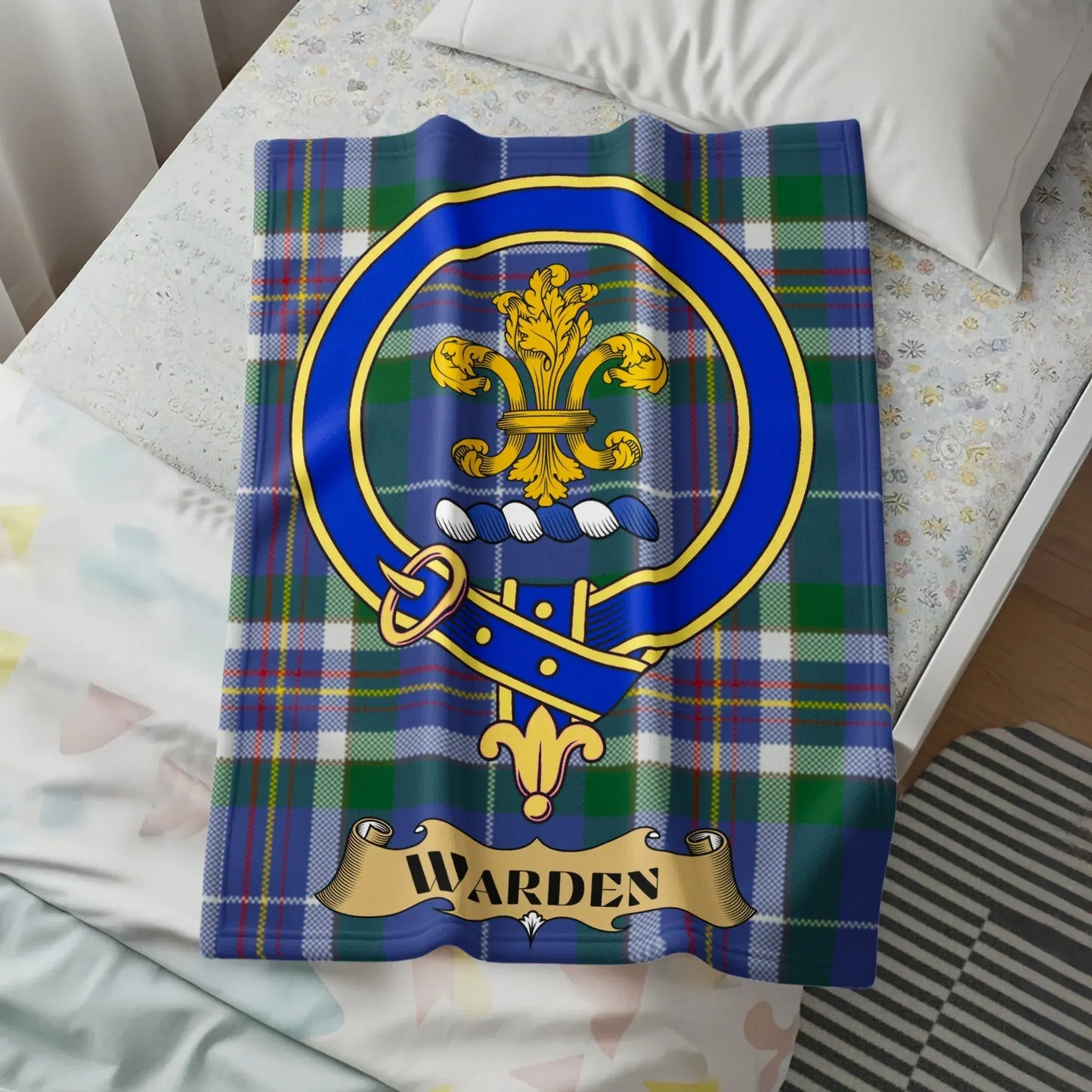 Scottish Tartan Blanket with Warden Shield product type