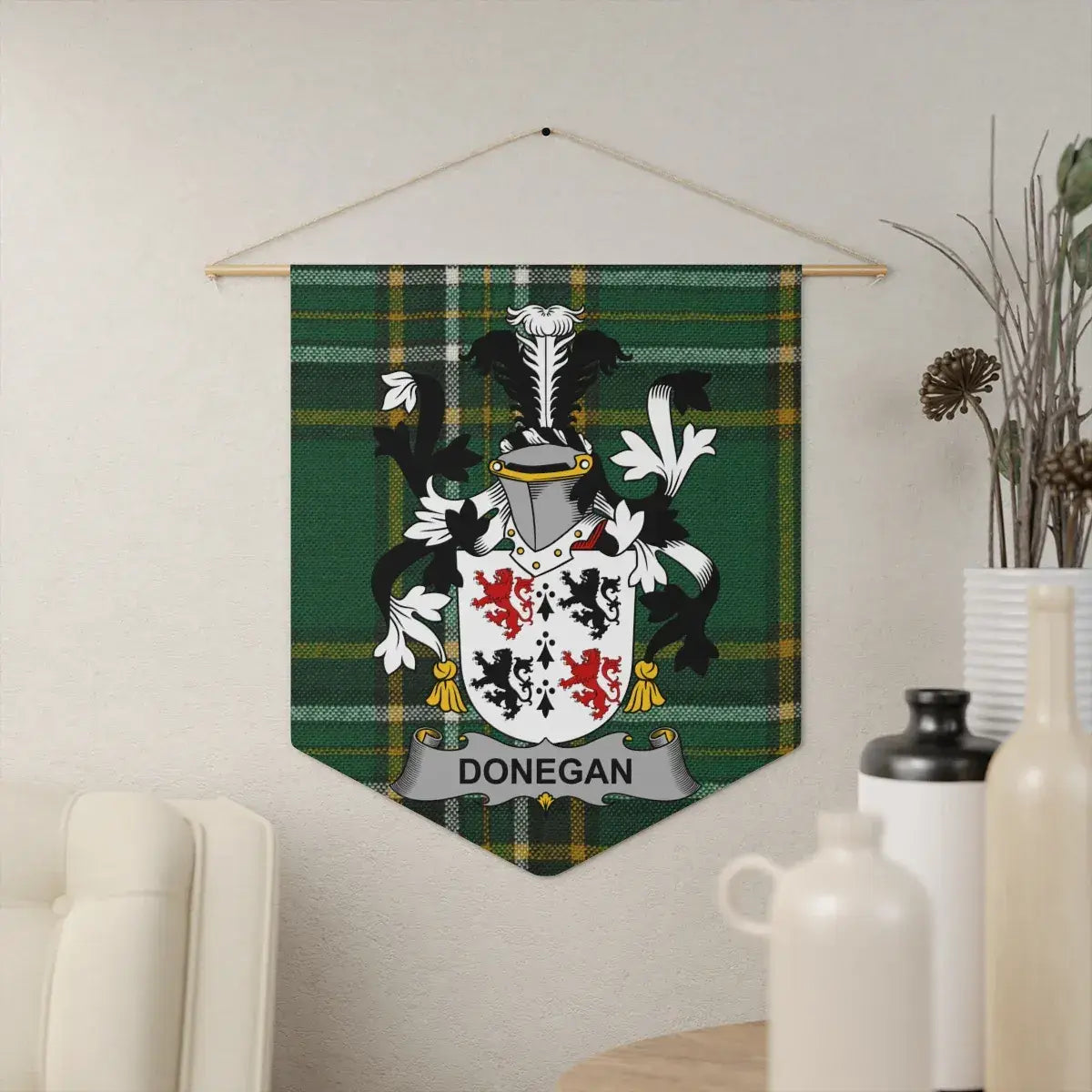 Green and Black Donegan Crest Wall Hanging product type