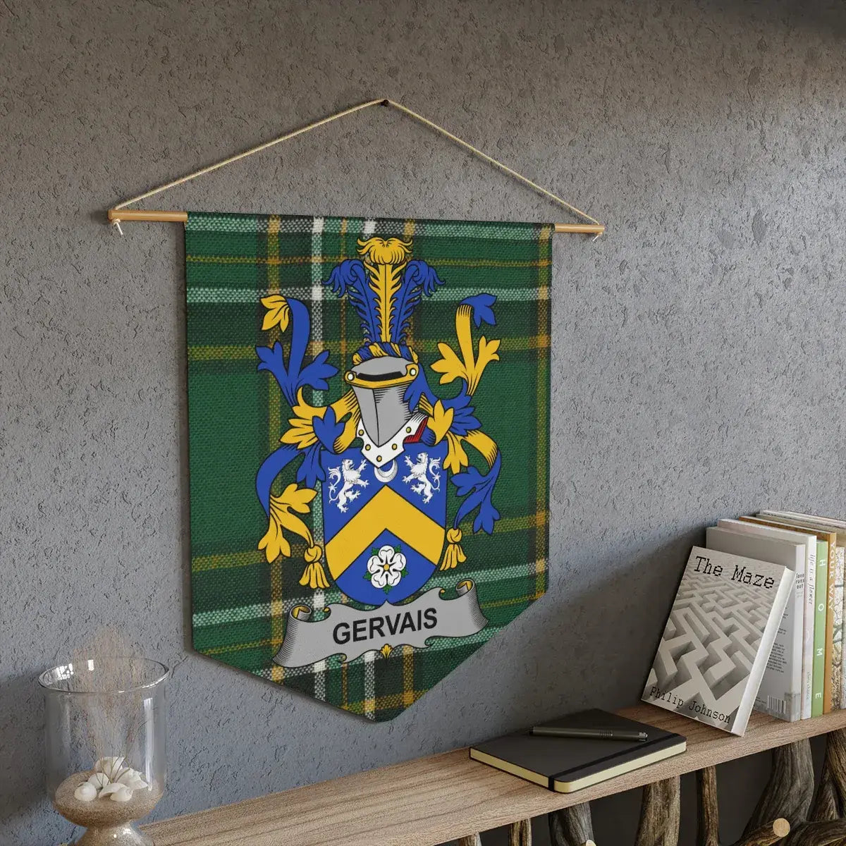 Family Crest Coat of Arms Decor Gervais Banner product type