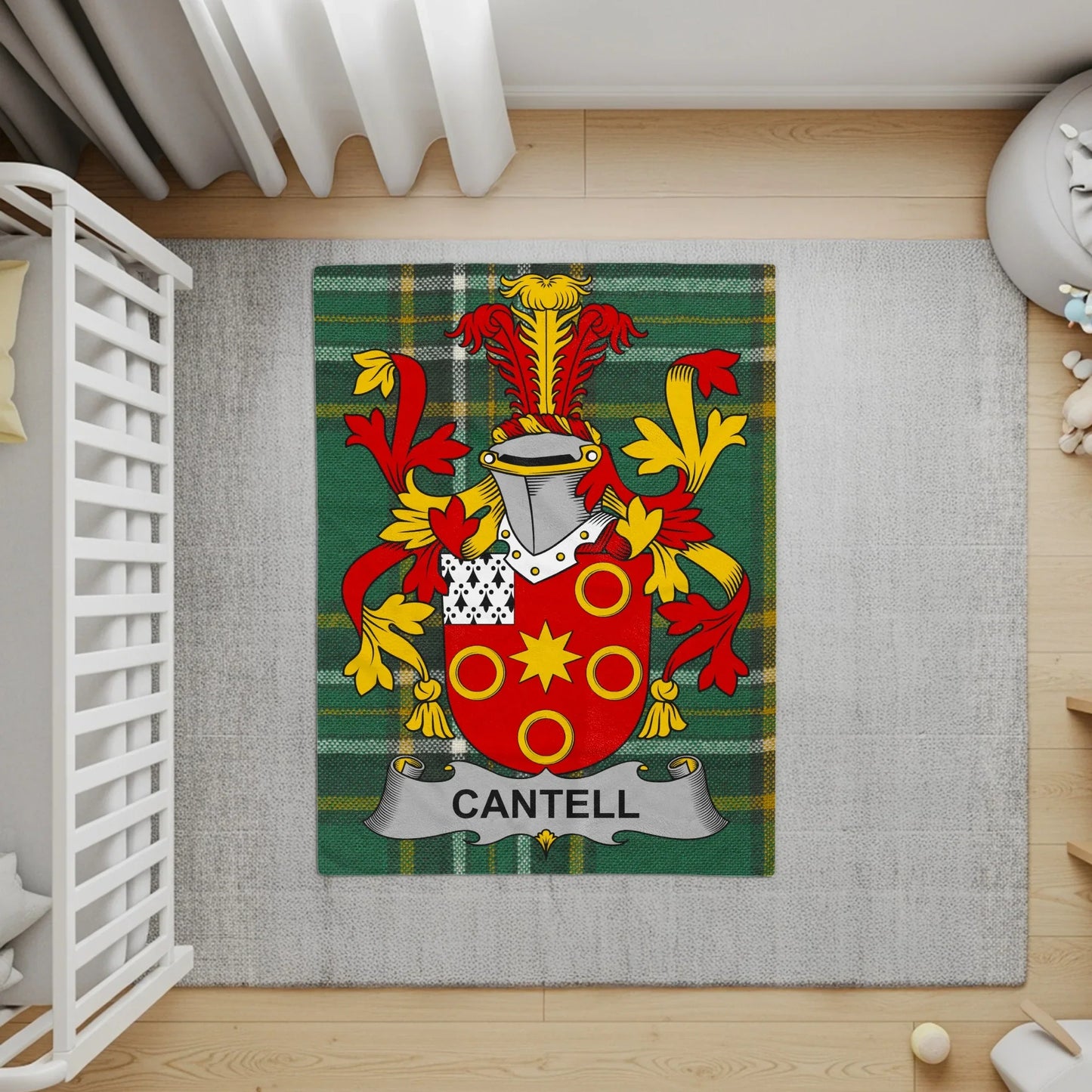 Cantell Family Crest Plaid Decor Baby Play Mat product type