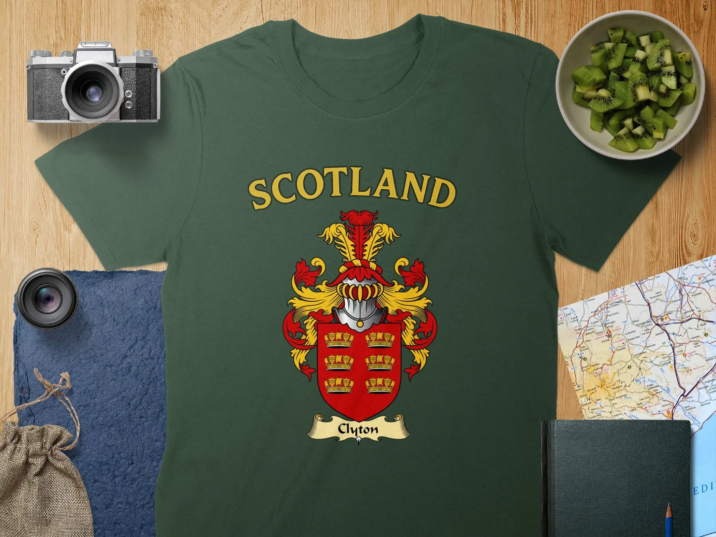 Scotland Crest Graphic Printed T-shirt Clothing Product