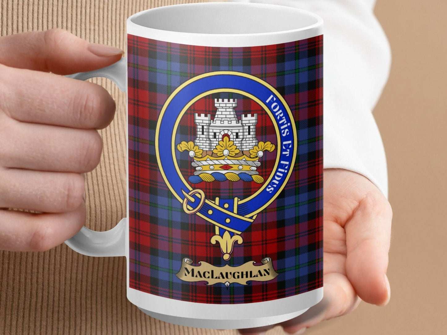 MacLaughlan Clan Crest White Ceramic Mug product