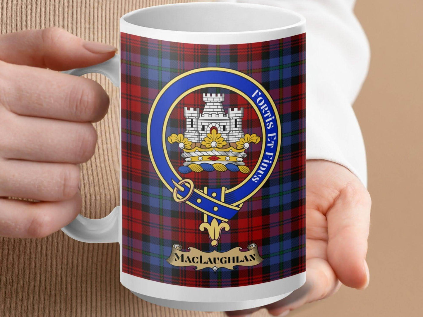 MacLaughlan Clan Crest White Ceramic Mug product