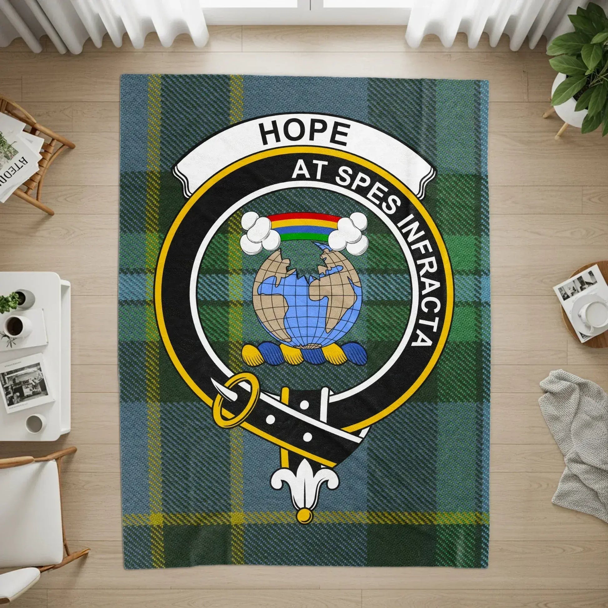 Hope At Spes Infracta Tartan Pattern Floor Rug Product