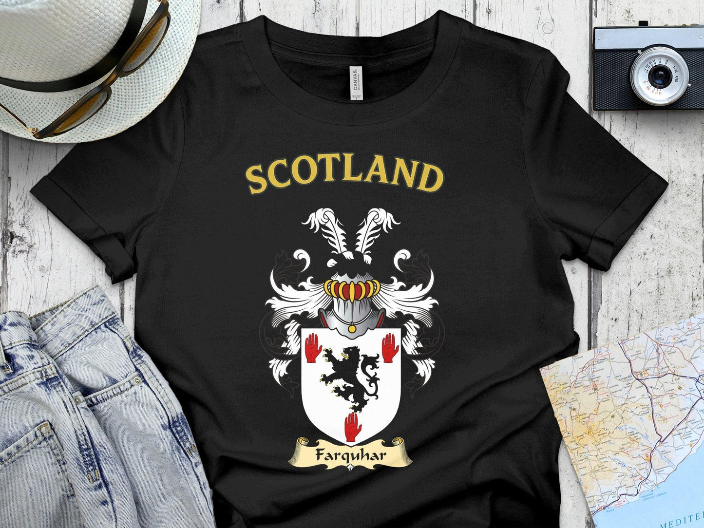 Farquhar Clan Family Crest Scotland T-Shirt - Celtic Ancestry Gifts