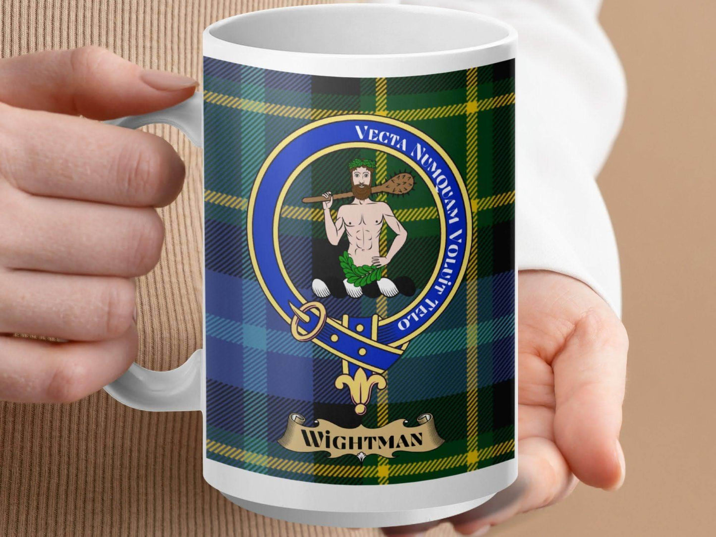 Personalized Wightman Clan Crest Tartan Design Mug product