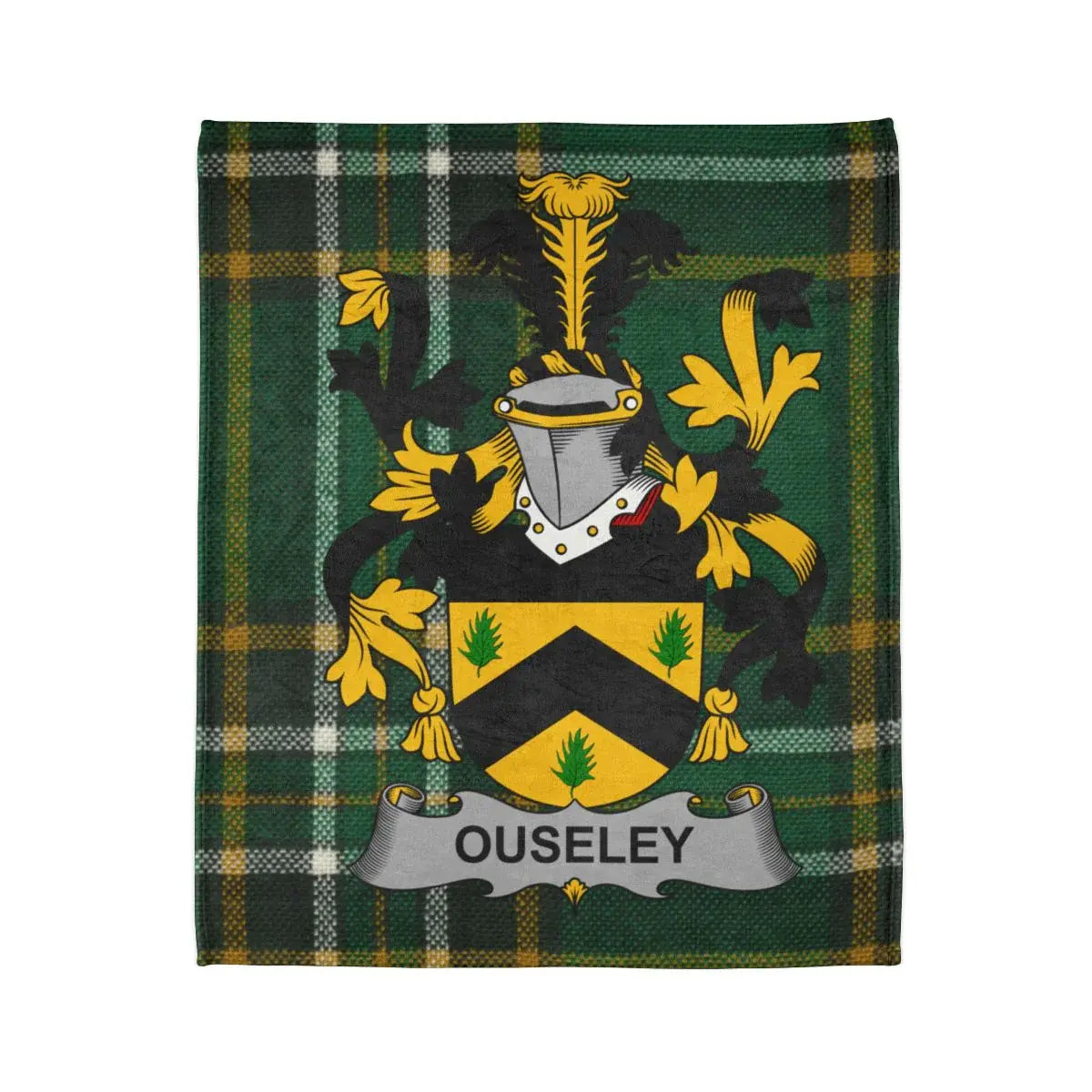Ouseley Family Tartan Blanket Clan Crest product