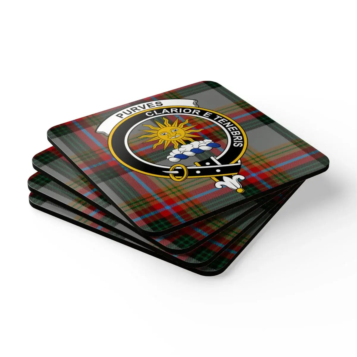 Purves Clarior E Tenebris Plaid Coasters product