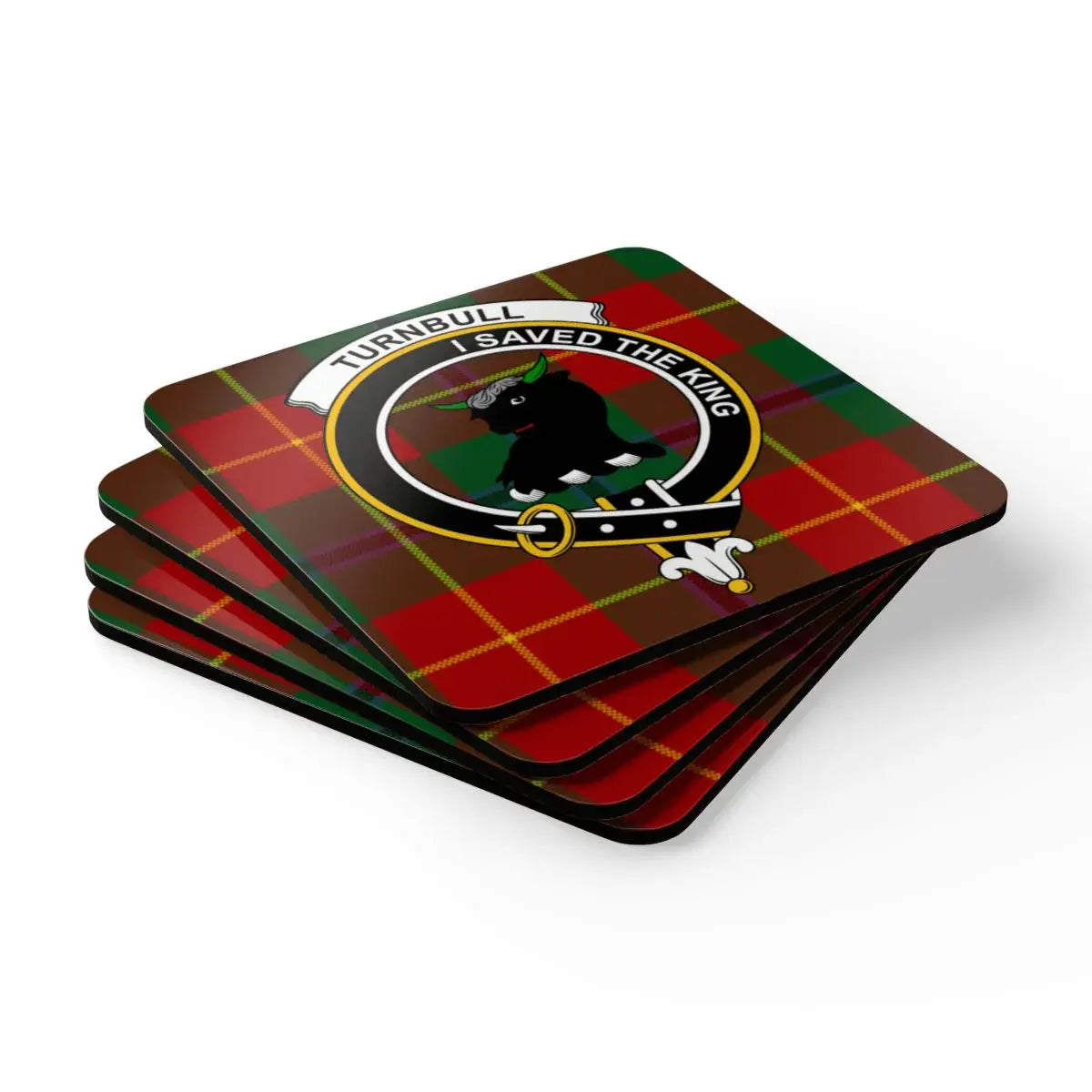 Turnbull I Saved The King Plaid Coasters product type