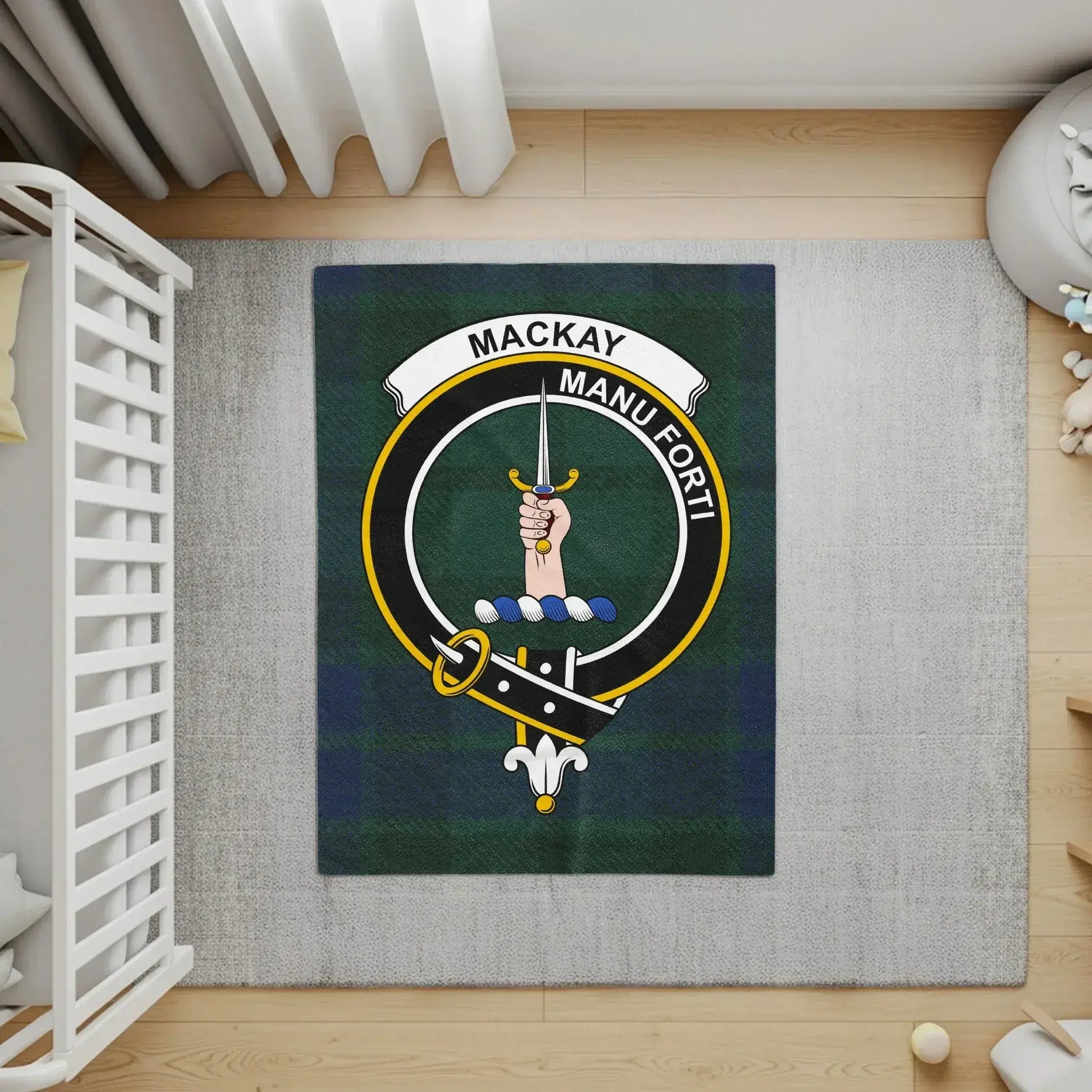 Mackay Manu Forti Crest Emblem Area Rug product