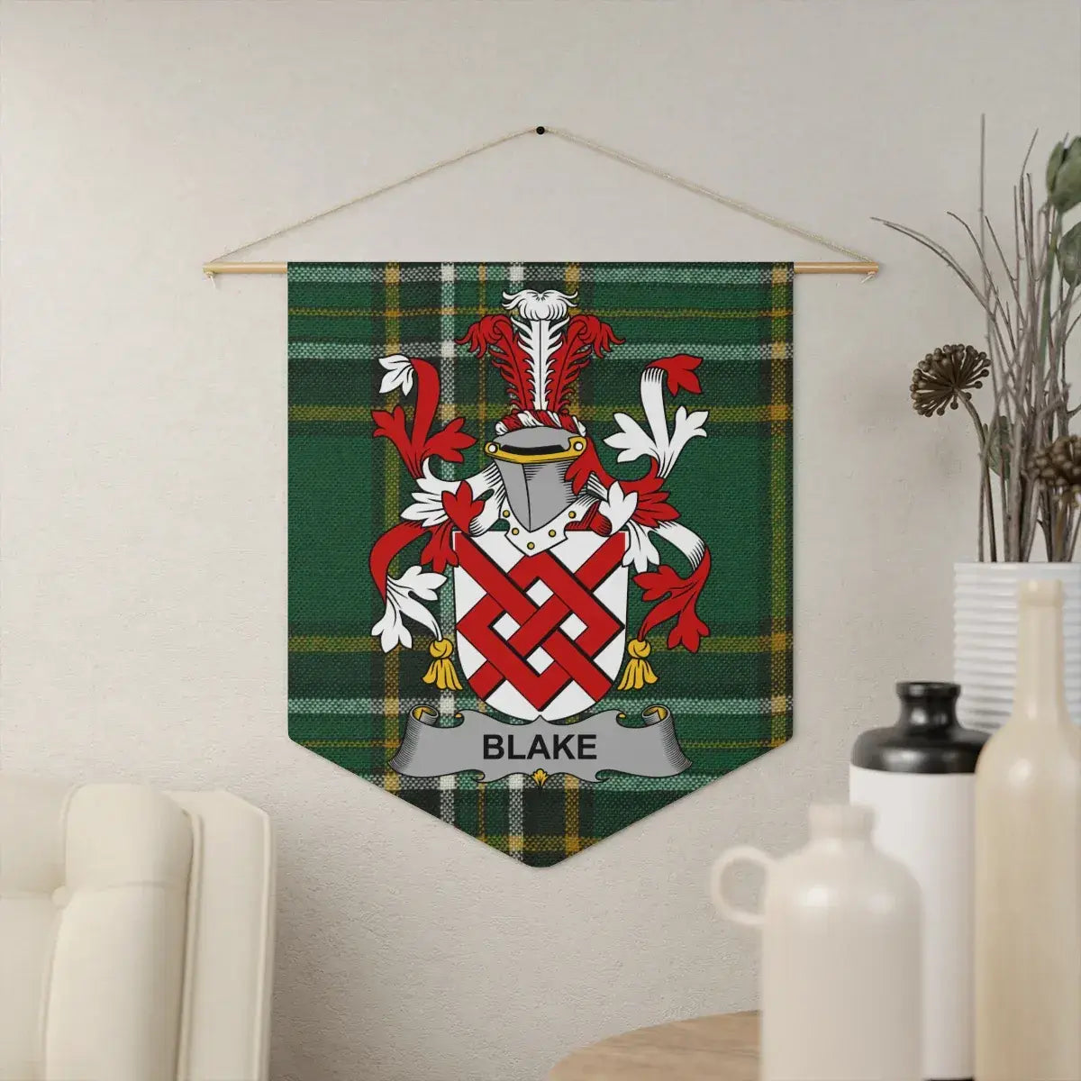 Blake Plaid Tartan Family Crest Wall Hanging product type