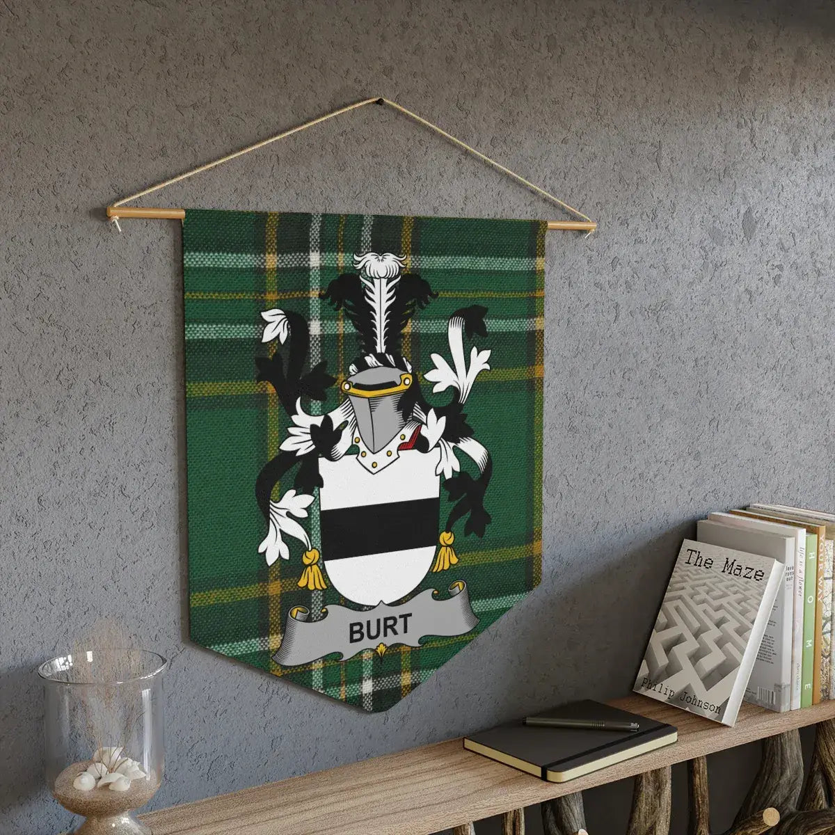 Custom Burt Family Crest Heraldic Tapestry Home Decor product type
