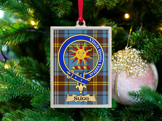 Family Crest Plaid Christmas Tree Ornament product