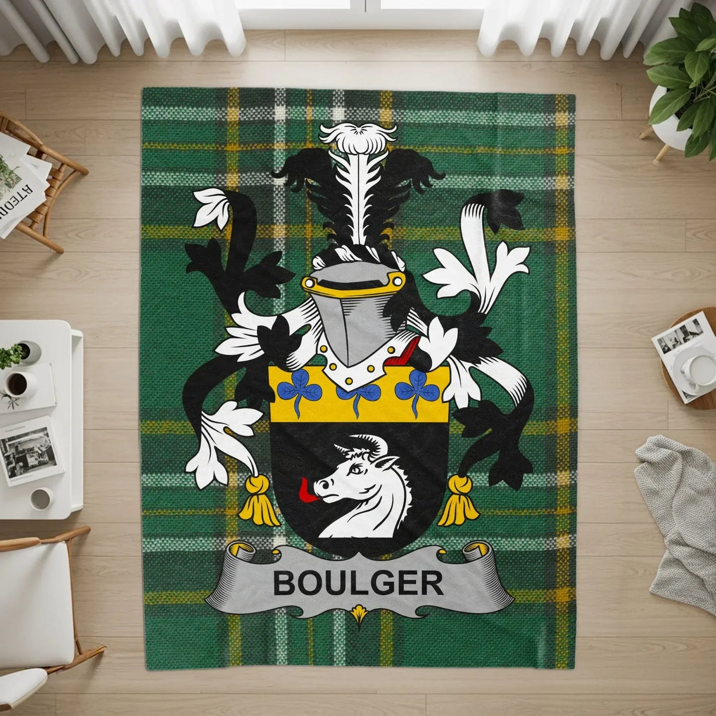 Boulger Family Crest Rug for Personalized Home Decor product