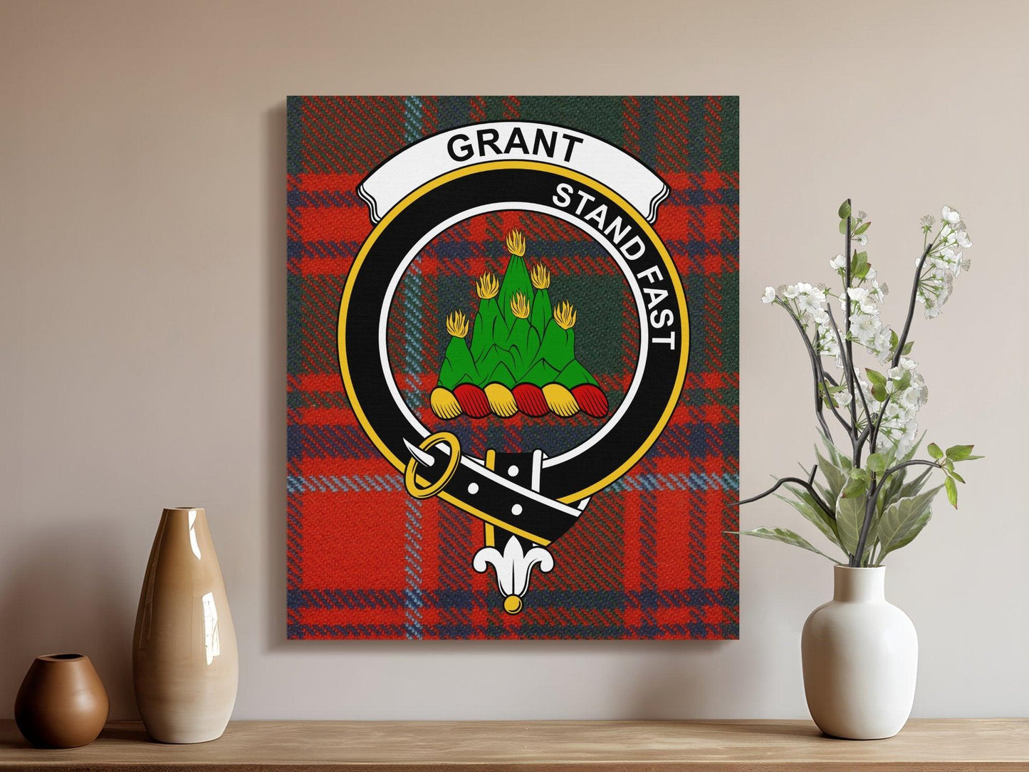 Grant Stand Fast Clan Crest Plaid Tartan product type