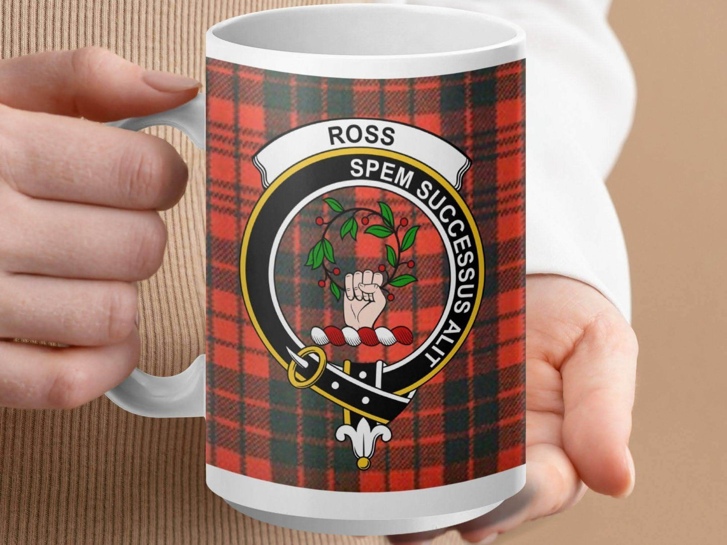 Personalized Ross Family Crest Tartan Mug product