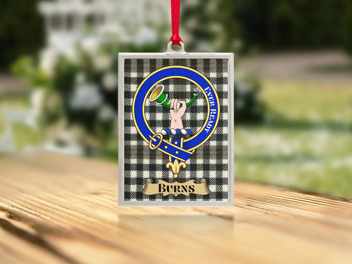 Burns Crest Tartan Plaid Custom Ornament product