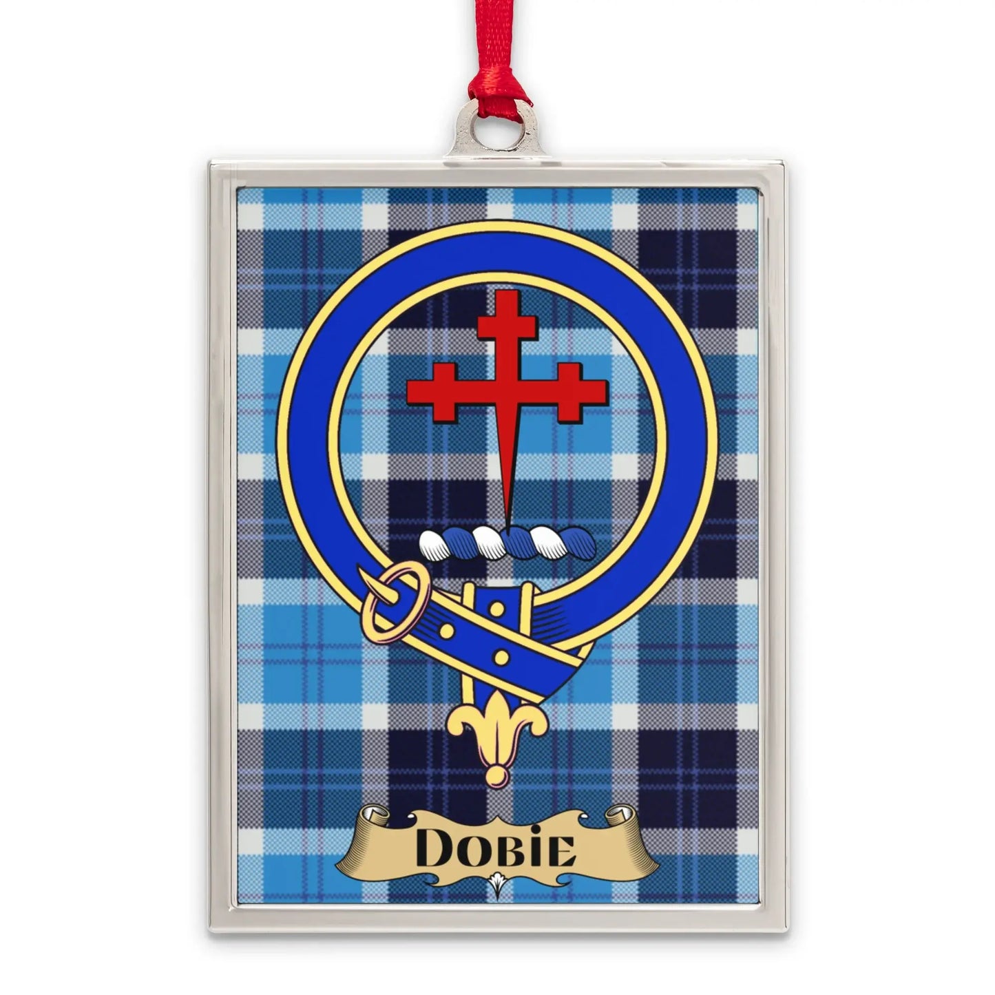 Blue Tartan Plaque with Celtic Design Ornaments product