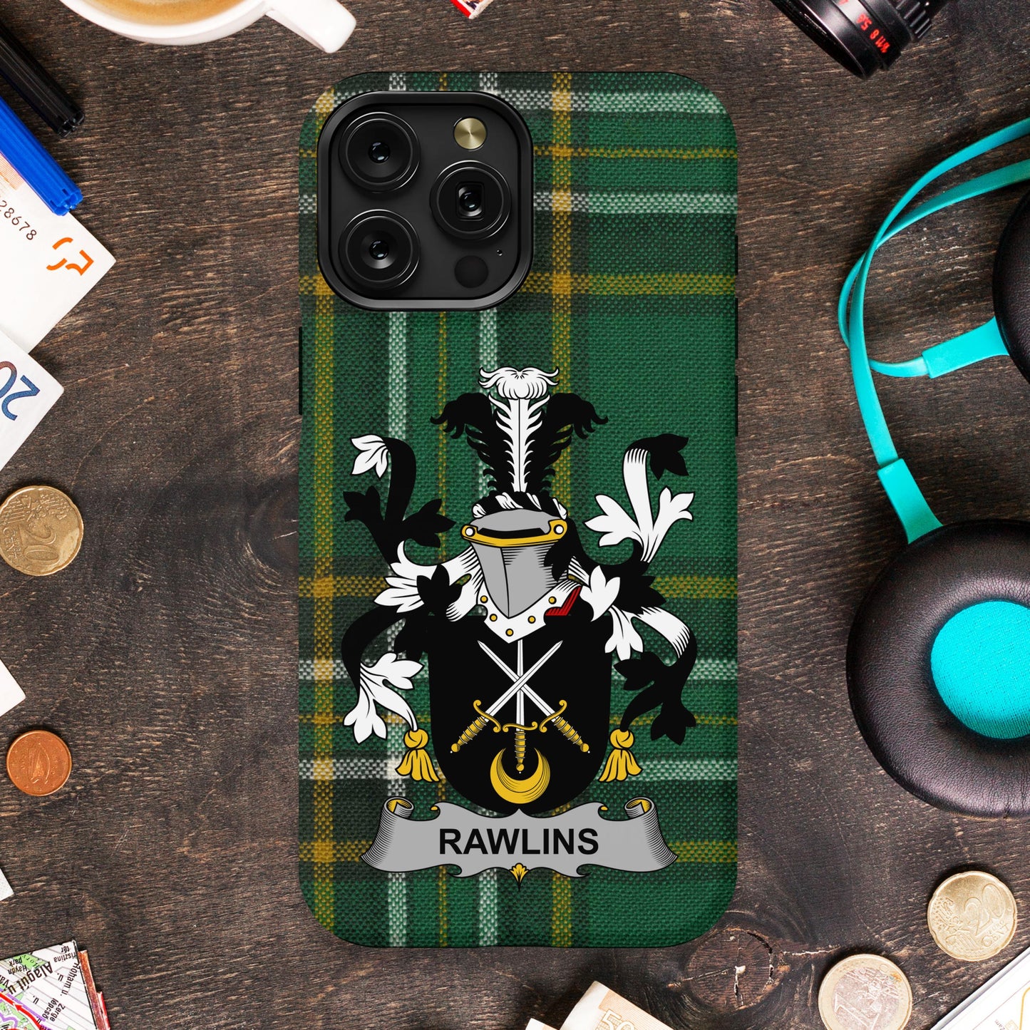Rawlins Family Crest Printed Phone Case product