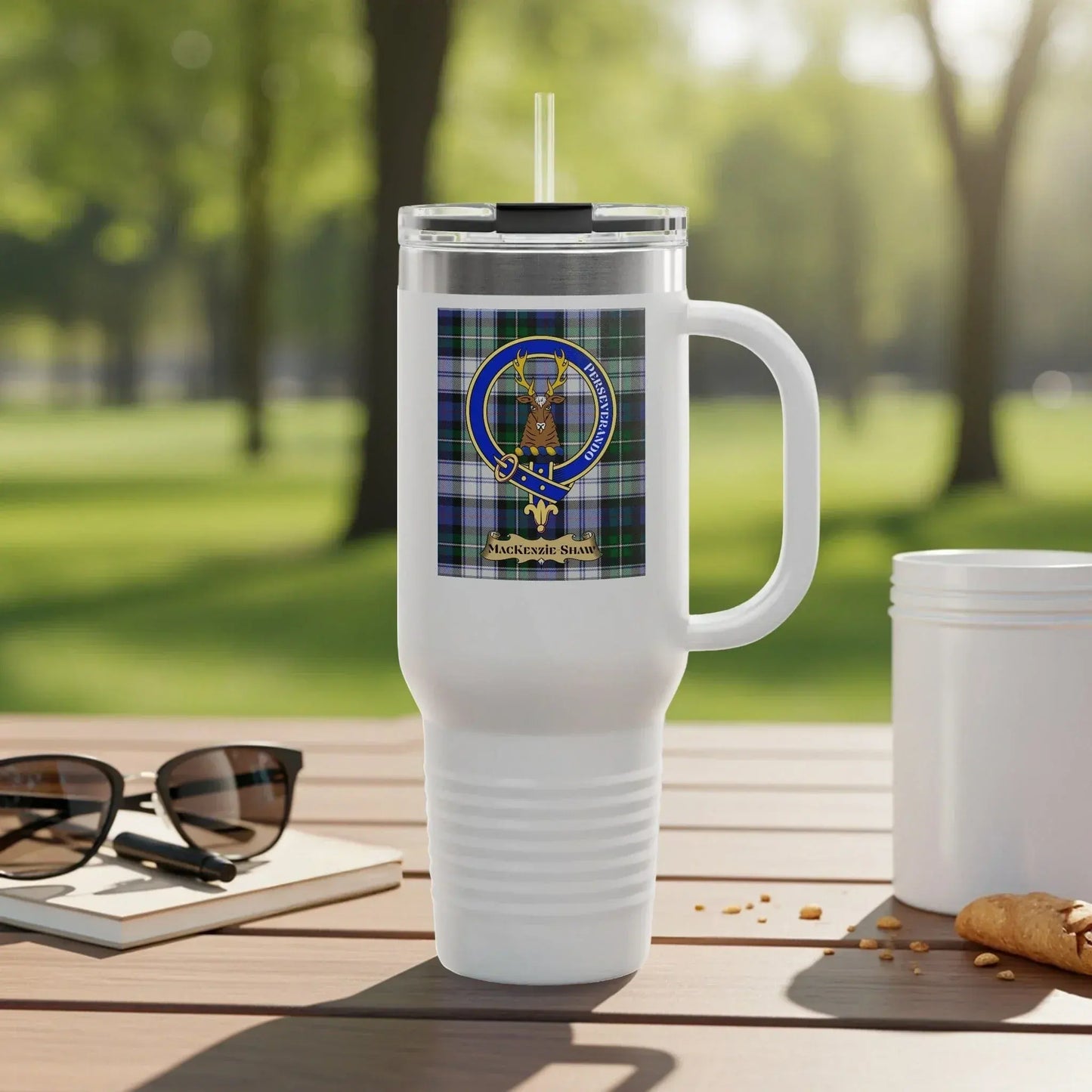 Clan MacKenzie Crest Plaid Tartan Travel Mug product