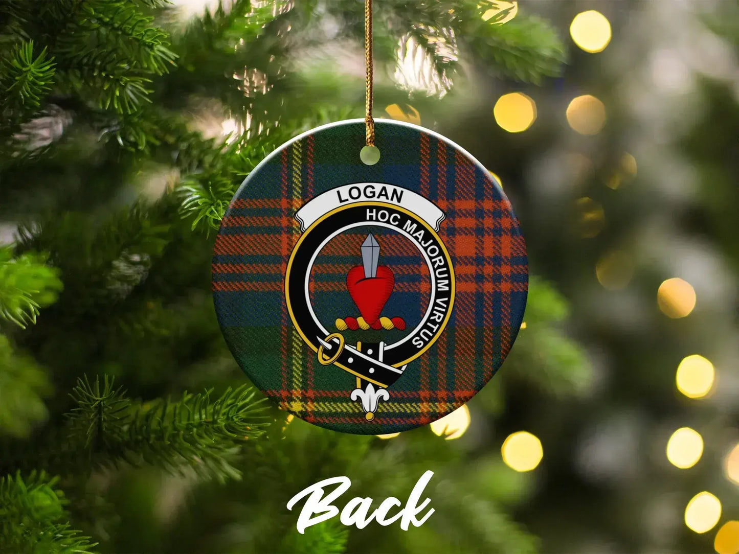 Custom Scottish Tartan Christmas Ornament product