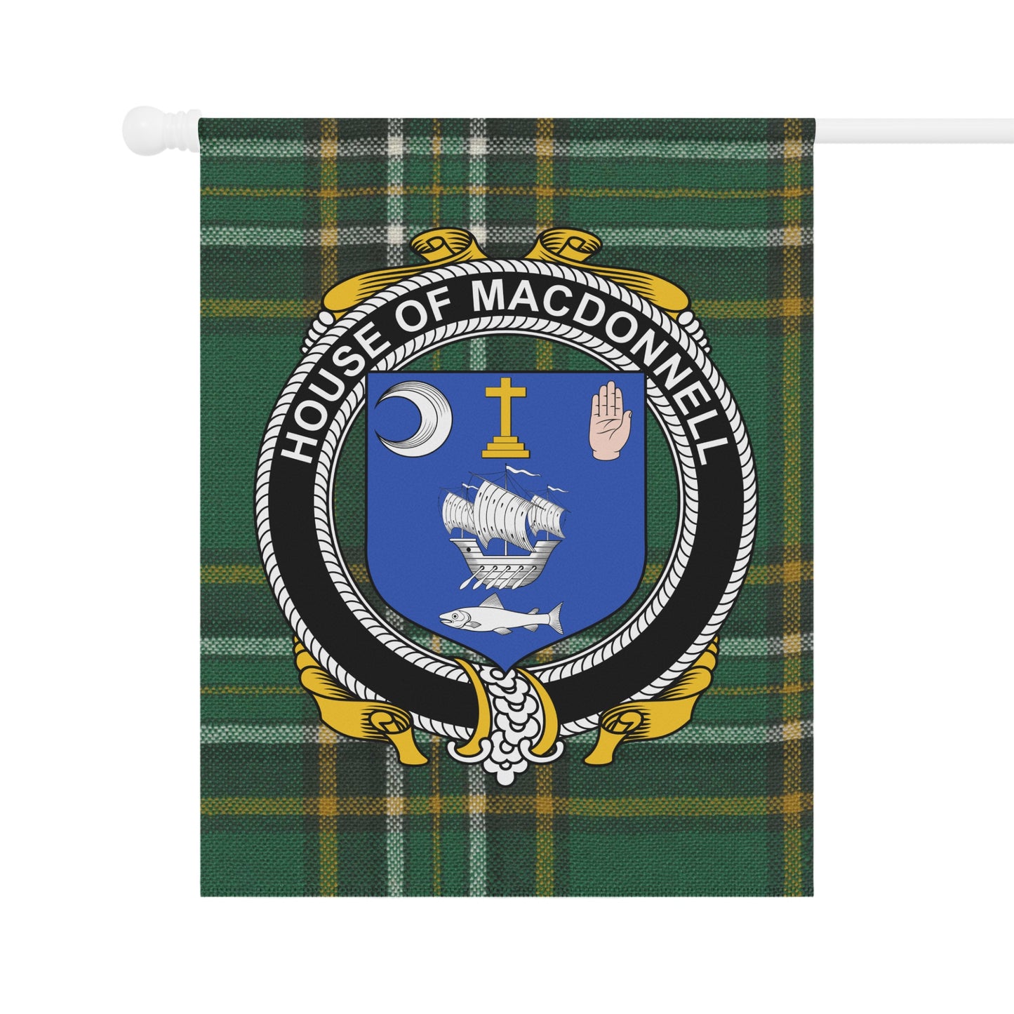 House of MacDonnell Green Plaid Flag