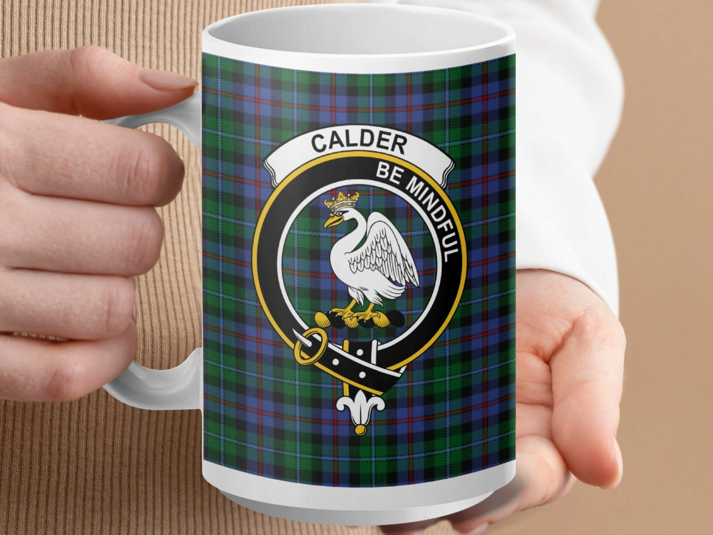 Calder Be Mindful Plaid Design Mug product