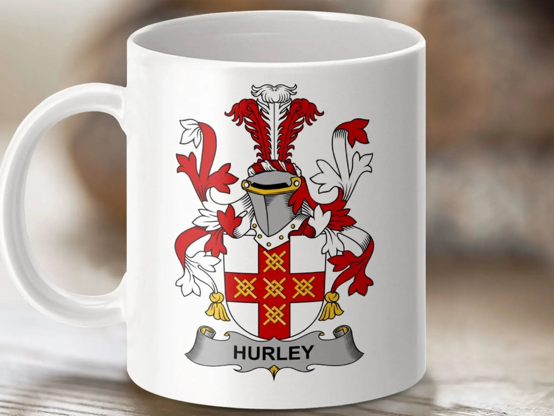 Hurley Irish Heritage Family Crest Novelty Gift Coffee mug - Celtic Ancestry Gifts