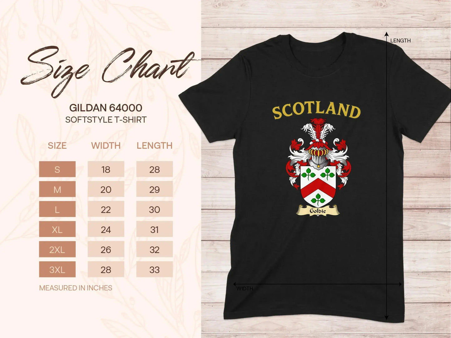 Scotland Family Crest Design T-Shirt Apparel Product