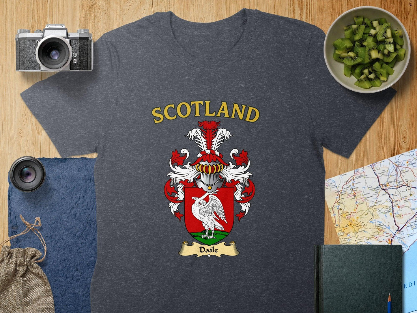 Daile Clan Family Crest Historic Heraldry T-Shirt - Celtic Ancestry Gifts